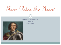 Tsar Peter the Great