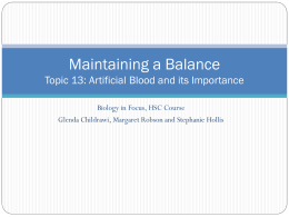 13.1.1 Artificial blood and its Importance