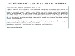East Lancashire Hospitals NHS Trust turnaround