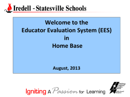 the Educator Evaluation System (EES)