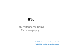 HPLC - WJEC