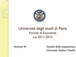 Lezione 18 - Economia - Universit&agrave; degli studi di Pavia