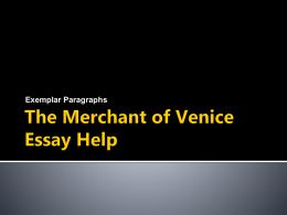 The Merchant of Venice Essay Help