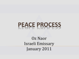 Peace process - Canton Jewish Community Center