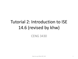 Introduction to ISE 14.6
