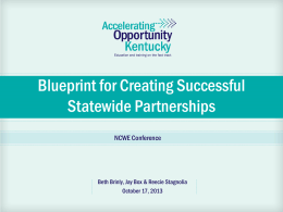 Blueprint for Creating Successful Statewide Partnerships