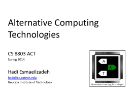 Lecture - Georgia Institute of Technology