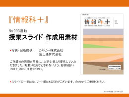 『情報科＋』 No.003連動 授業スライド 作成用素材 スライドの一部には