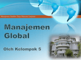 Dasar Fundamental Manajemen Global
