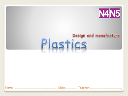 Plastics - Speyside High School