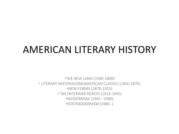 AMERICAN LITERARY HISTORY PP
