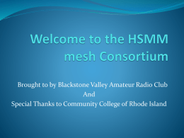 Welcome to the HSMM mesh Consortium - BBHN-RI