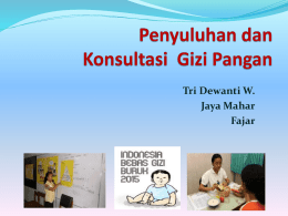 Penyuluhan dan Konsultasi Gizi Pangan