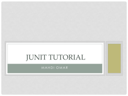 JUnit tutorial