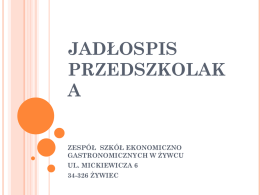 JAD*OSPIS PRZEDSZKOLAKA - Promocja Zdrowia WSSE Katowice