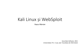 Kali Linux *i WebSploit