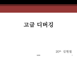 [windbg] 4차 세미나 ppt - 고급디버깅_김현철