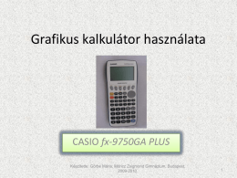 Grafikus kalkulátor használata