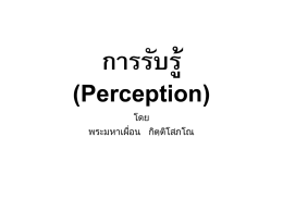 การรับรู้(Perception)