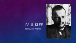 Paul Klee Sample “Artist Chat”