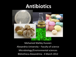 Antibiotics - Bibliotheca Alexandrina