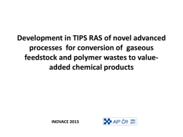 Development in TIPS RAS of novel advanced processes for