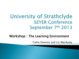 Cathy Downes Slides - University of Strathclyde