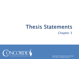 Lecture 2.1- Thesis StatementsAUD