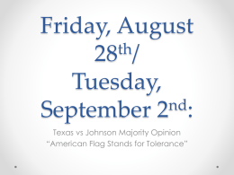 Texas v Johnson Majority Opinion