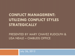 Conflict management skills & tools