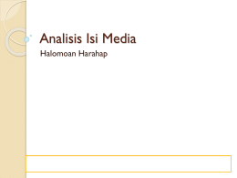 Analisis Isi Media - 5398 – Halomoan Harahap