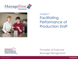 Chapter 7 Facilitating Performance of Production Staff