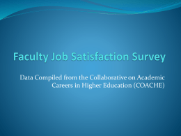 Faculty Job Satisfaction Survey