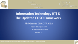 Information Technology & the Updated COSO Framework