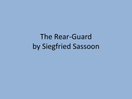 The Rear-Guard by Siegfried Sassoon