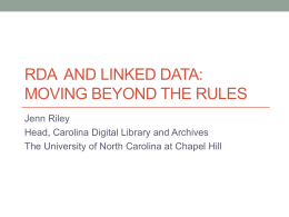 RDA and Linked Data--Moving Beyond the Rules