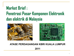 Penetrasi Pasar Komponen Elektronik dan elektrik di Malaysia