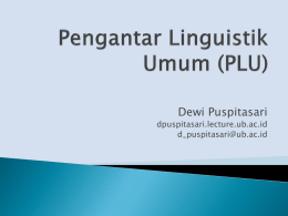 1. Pengantar Linguistik Umum