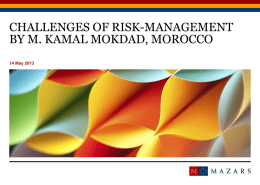 outils » du Risk Manager