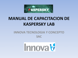 Manual de Capacitacion Kaspersky