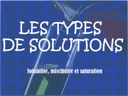 Types de solutions