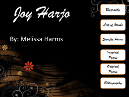 MelissaHarms-JoyHarjo - West Fargo Public Schools