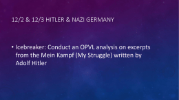 Rise of Hitler 2014