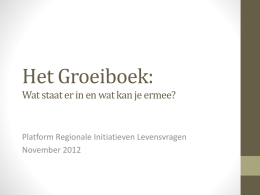 Het Groeiboek: Wat staat er in en wat kan je ermee?