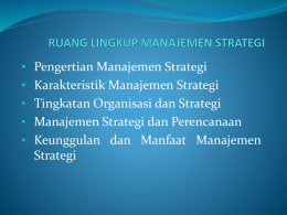 ruang lingkup manajemen strategi