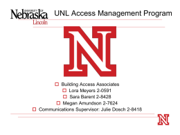 UNL Key Management Program - Police