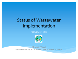 Status of Wastewater Implementation