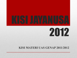 kfa uas jayanusa juli 2012 - Kefvin Mustika Lukman Arief