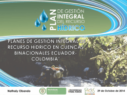 7. presentacion pgirh colombia 2014