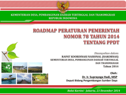 07 Sessi II_Paparan Roadmap 78-2014 tentang PPDT (edited SH)